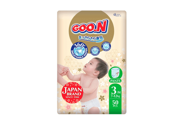 Трусики-підгузки GOO.N Premium Soft для дітей 7-12 кг (розмір 3(M), унісекс, 50 шт) - NaVolyni.com