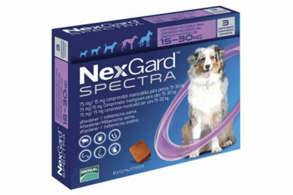 Таблетки Boehringer Ingelheim NexGard Spectra против паразитов для собак L, 15-30 кг, упаковка - NaVolyni.com