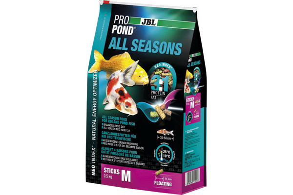 Всесезонный корм JBL ProPond All Seasons M для средних кои и других прудовых рыб, 5.8 кг - NaVolyni.com