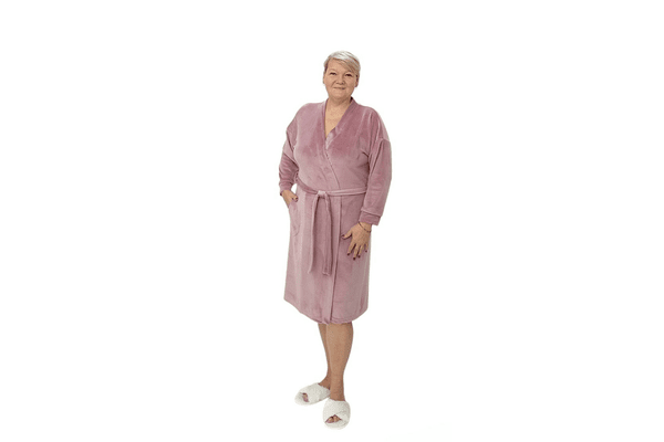 Жіночий велюровий халат на запах 54 - NaVolyni.com