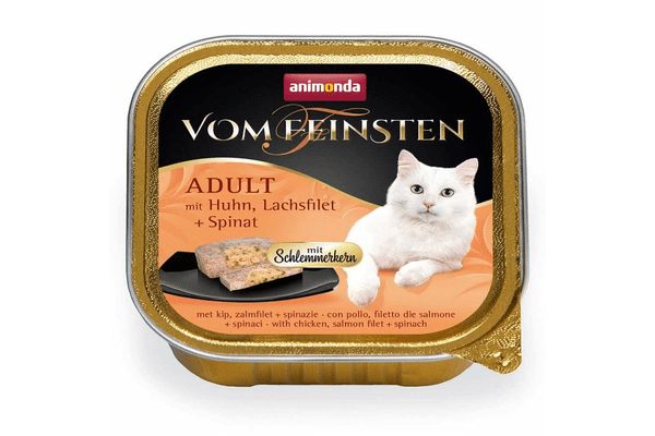 Корм Vom Fenisten adult для котів з куркою лососем і шпинатом 150г  Анімонда - NaVolyni.com