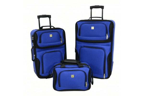 Набір валіз Bonro Best 2 шт і сумка синій - NaVolyni.com