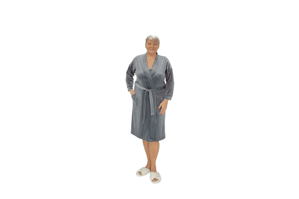 Жіночий велюровий халат на запах 52 - NaVolyni.com