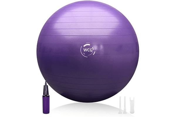 М'яч для фітнесу (фітбол) WCG 65 Anti-Burst 300 кг Фіолетовий + насос - NaVolyni.com