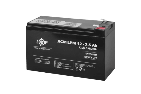 Акумулятор AGM LPM 12V - 7.5 Ah - NaVolyni.com