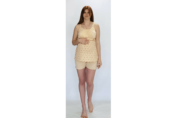 Трикотажна літня піжама з шортами для вагітних і мам-годувальниць 48 - NaVolyni.com