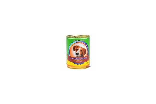 Влажный корм для собак Леопольд Мясные деликатесы с ягненком 360 г - NaVolyni.com