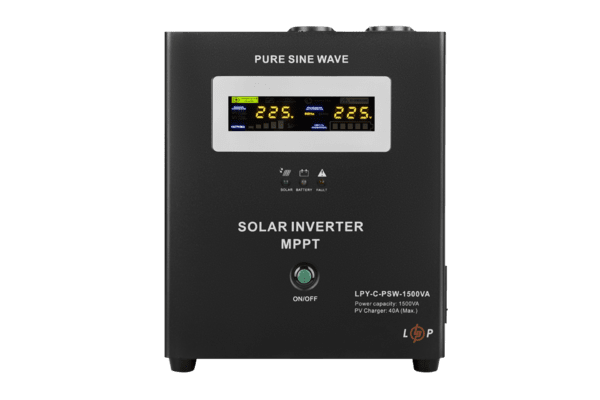 Сонячний інвертор (ДБЖ) LogicPower LPY-С-PSW-1500VA (1050Вт) MPPT 24V - NaVolyni.com