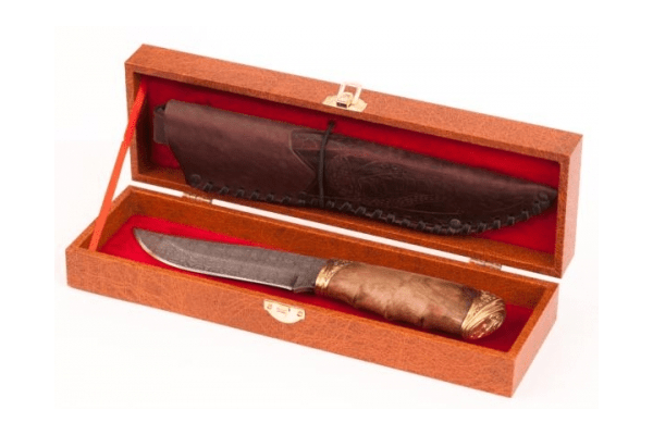 Коробка с разделочным ножом из Дамасской стали - NaVolyni.com