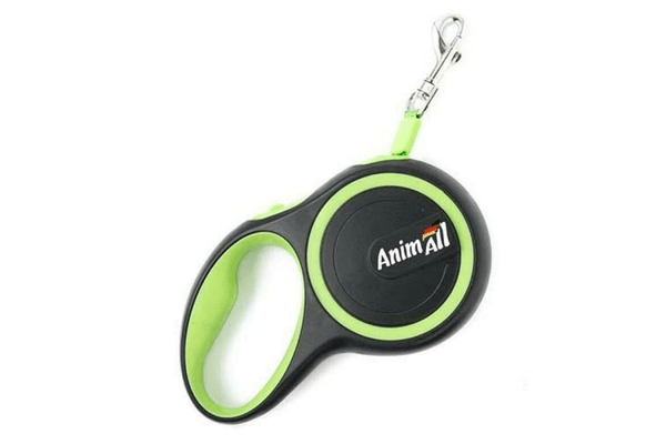 Поводок-рулетка AnimAll для собак весом до 50 кг, 5 м, салативый - NaVolyni.com