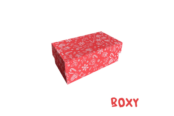 Коробка 318*178*119 мм (новорічний візерунок) червона (ББ) - NaVolyni.com
