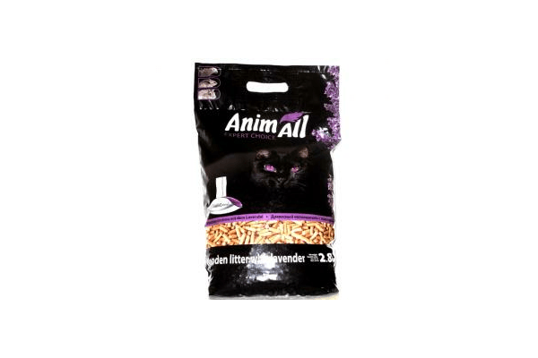 AnimAll (Энимал) наполнитель древесный для котов, с ароматом лаванды, 2.8 кг. - NaVolyni.com