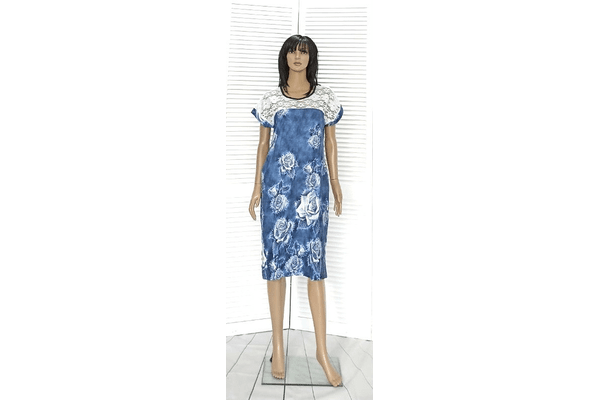 Трикотажне плаття з мереживом великих розмірів 54 - NaVolyni.com