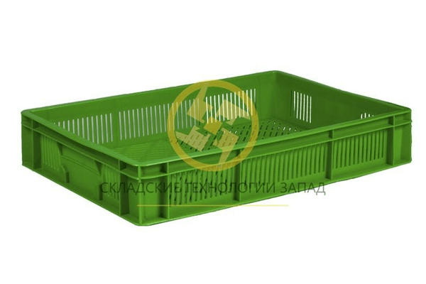 Ящик 600*400*110 перфорированный Зеленый, тип 2 - NaVolyni.com
