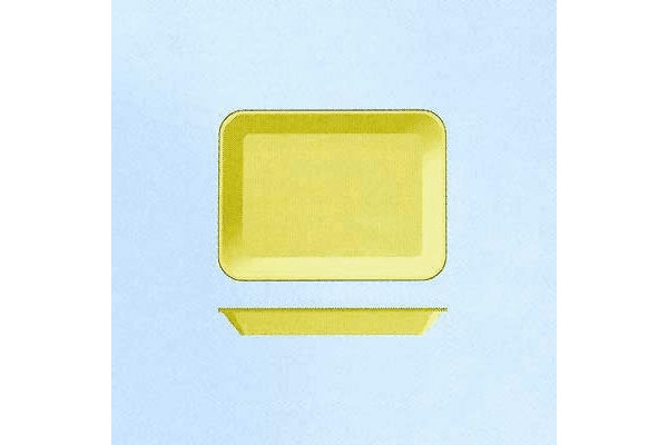 Тарілко-піддон 225 х 180 х 17 колір жовтий - NaVolyni.com