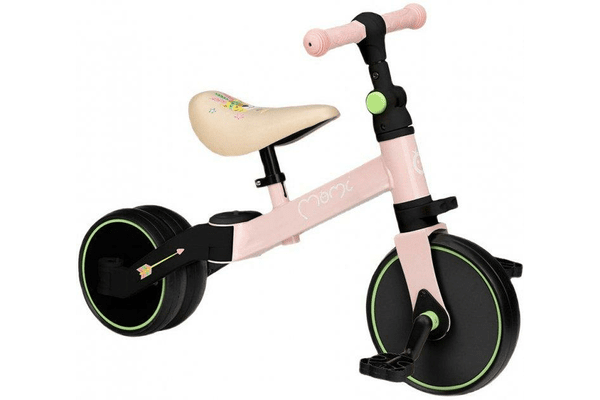 Дитячий біговел-велосипед MoMi LORIS 4в1 (колір – pink) - NaVolyni.com
