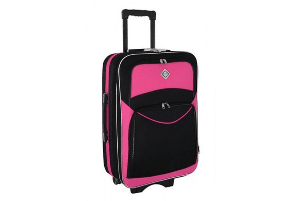 Валіза Bonro Style (невелика) чорно-рожева - NaVolyni.com