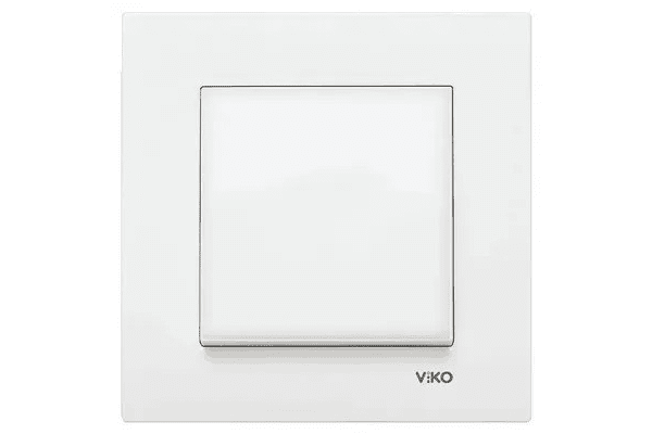 Білий одноклавішний вимикач VIKO Karre 90960001 - NaVolyni.com