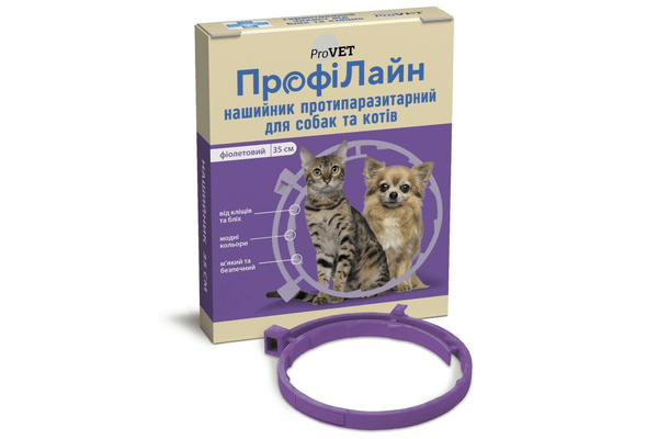 Нашийник ПрофіЛайн кіт соб 35см фіолетовий Сузір'я - NaVolyni.com