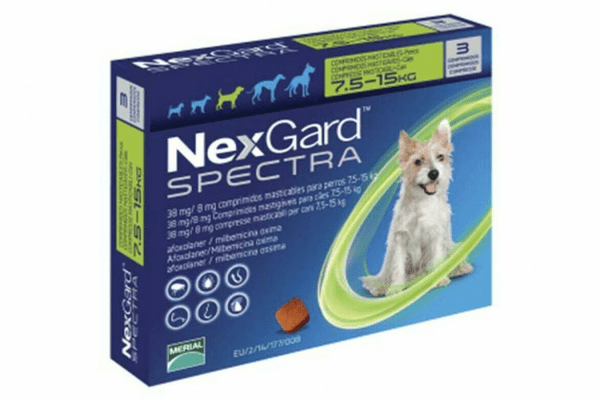 Таблетки Boehringer Ingelheim NexGard Spectra против паразитов для собак M, 7.5-15 кг, 1 таблетка - NaVolyni.com