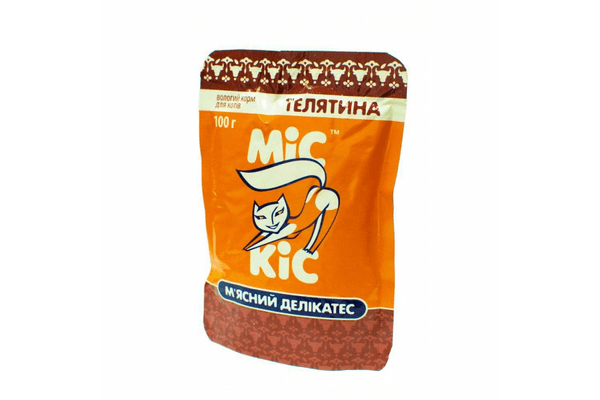 МИС КИС пауч - консервированный мясной деликатес с телятиной для кошек , 100 гр - NaVolyni.com