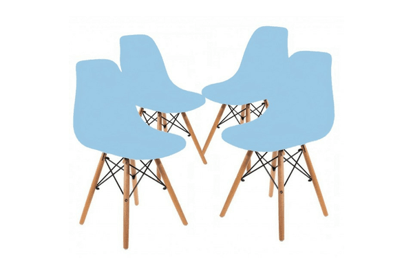 Крісло для кухні на ніжках Bonro ВN-173 FULL KD голубе (4шт) - NaVolyni.com