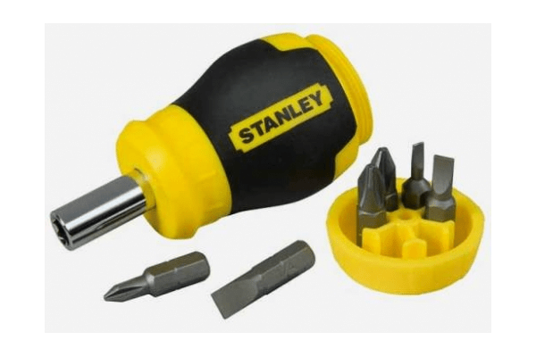 Отвертка "Stanley® Multibit Stubby" в комплекте с 6-тью вставками 0-66-357 - NaVolyni.com
