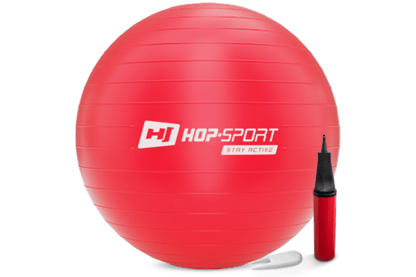 Фітбол Hop-Sport 85cm HS-R085YB red + насос - NaVolyni.com