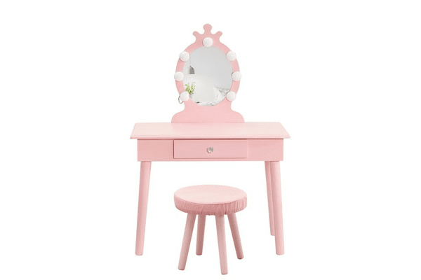 Туалетний столик + табуретка B-084 рожевий - NaVolyni.com