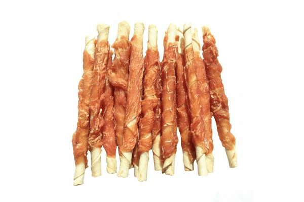 Ласощі для собак, кручений м'ясо курки на пресованої кістки 12,5 см. - NaVolyni.com