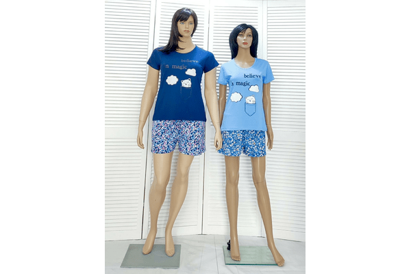 Трикотажна піжама жіноча футболка та шорти - NaVolyni.com