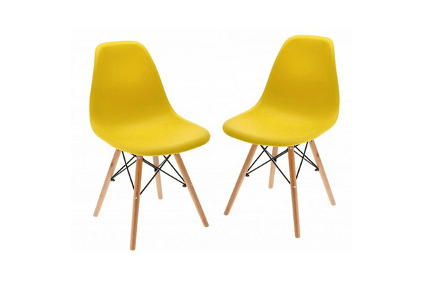 Крісло для кухні на ніжках Bonro В-173 FULL KD жовте (2шт) - NaVolyni.com