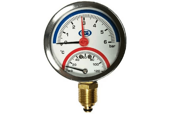 Термоманометр (0-120*C, 4бар) боковий Cewal - NaVolyni.com
