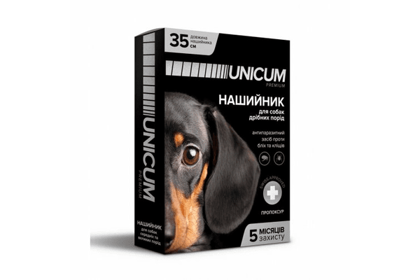 Нашийник Unicum від кліщів і бліх для собак і цуценят з 6-ти тижневого віку - NaVolyni.com