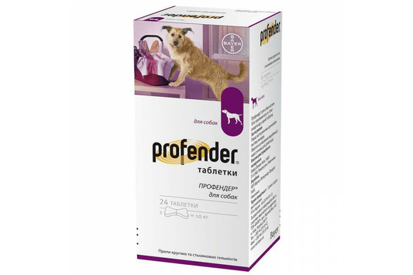 Таблетки Bayer Profender от глистов для собак, цена за 1 таблетку - NaVolyni.com