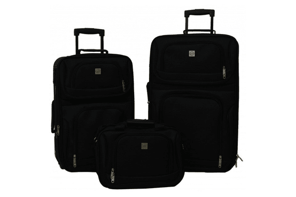 Набір валіз Bonro Best 2 шт і сумка чорний - NaVolyni.com