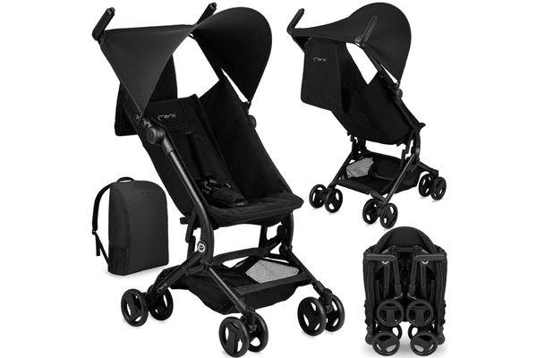 Прогулянкова коляска MoMi GRACE (колір – black) з рюкзаком для перенесення - NaVolyni.com